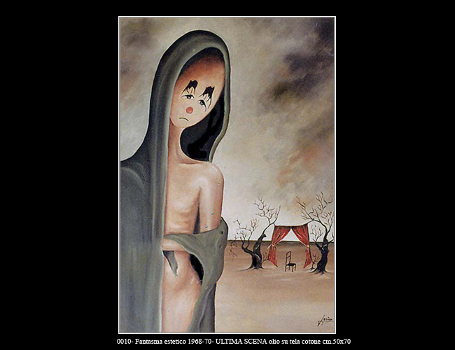 0010- Fantasma estetico 1968-70- ULTIMA SCENA olio su tela cotone cm.50x70